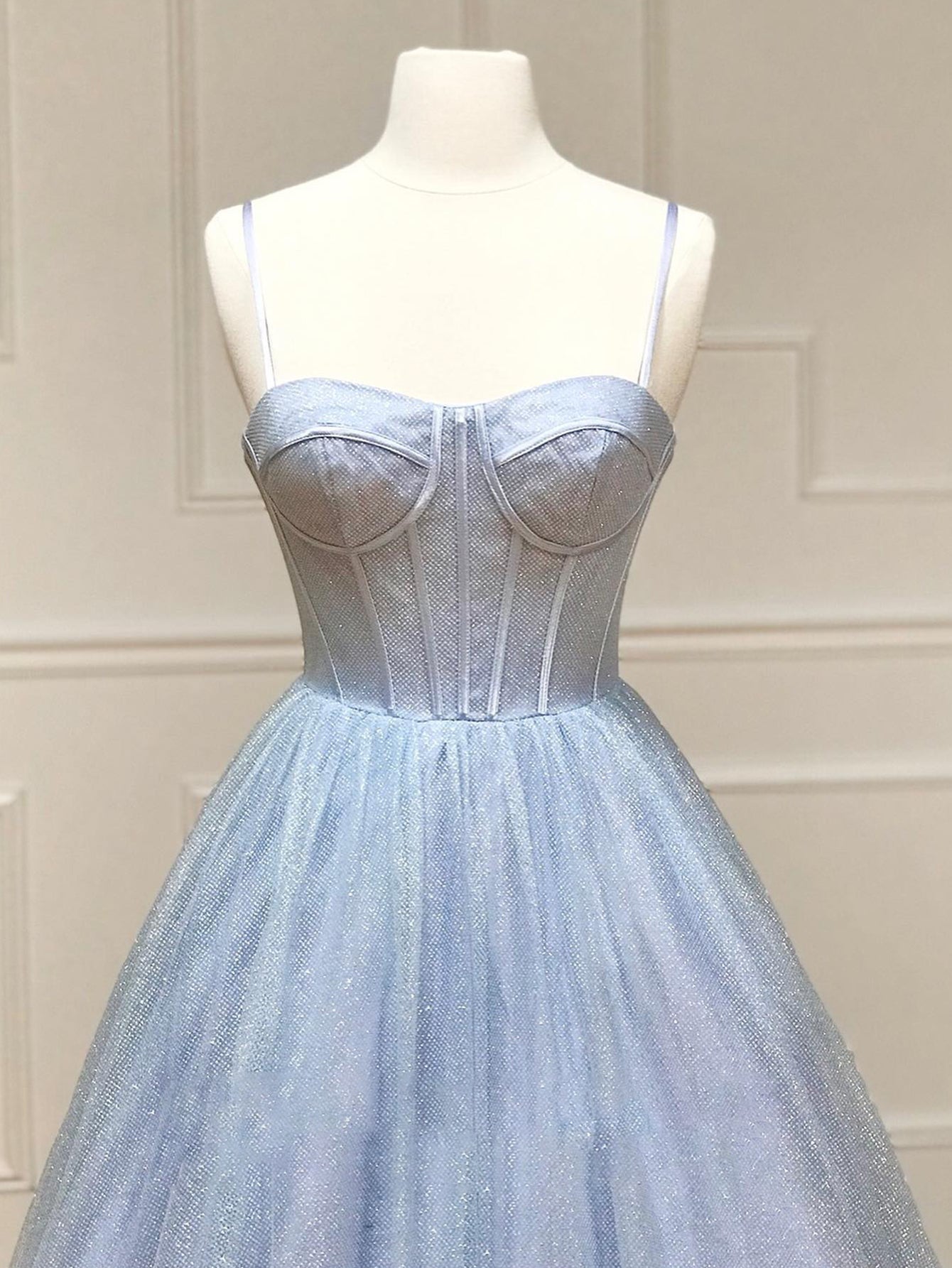Julissa |A Line Glitter Tulle Prom Dress with Pockets - Prom Dress - DYAVOR®