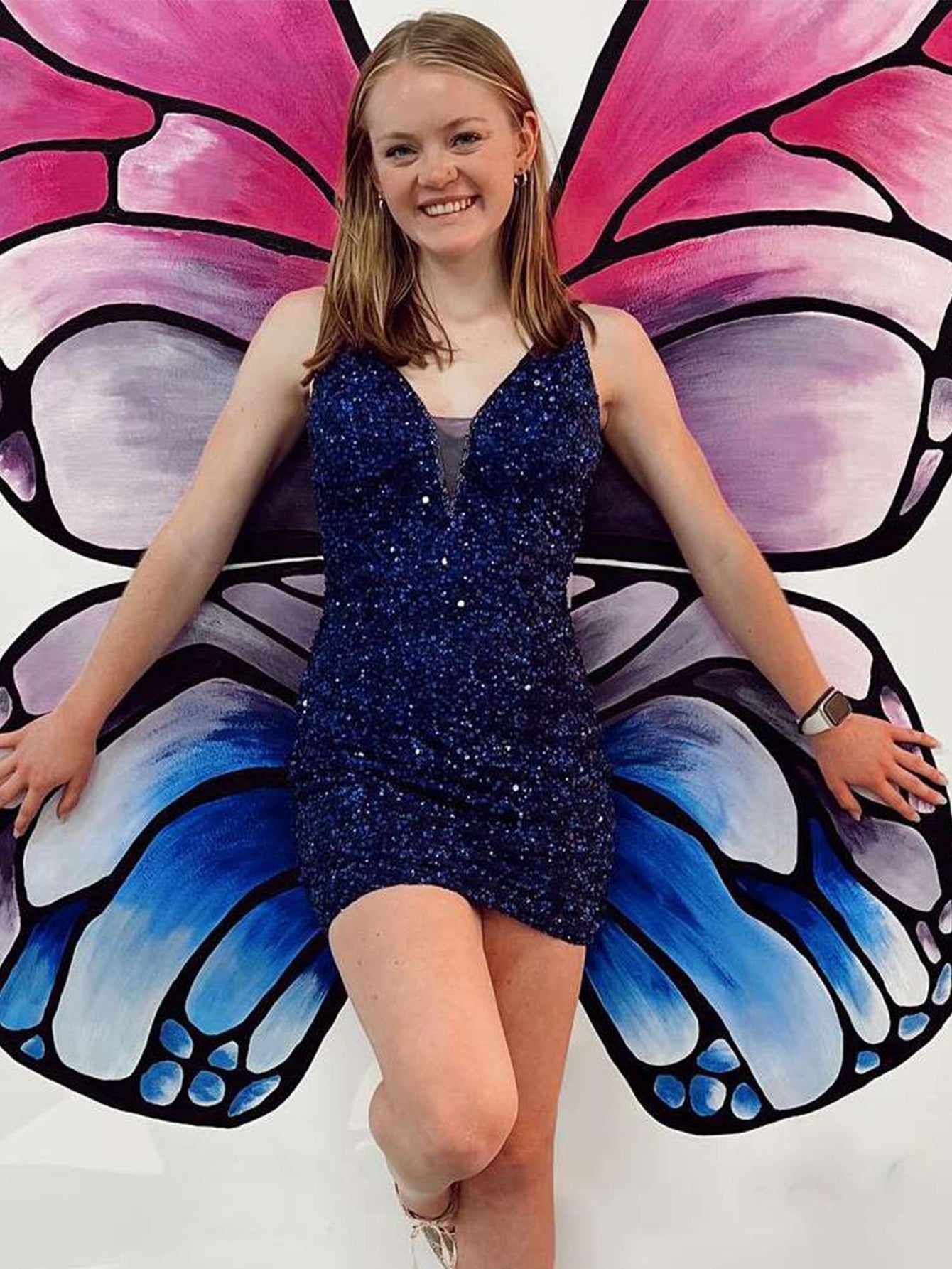 Kerensa |Sheath Sequins V Neck Homecoming Dress - Homecoming Dress - DYAVOR®