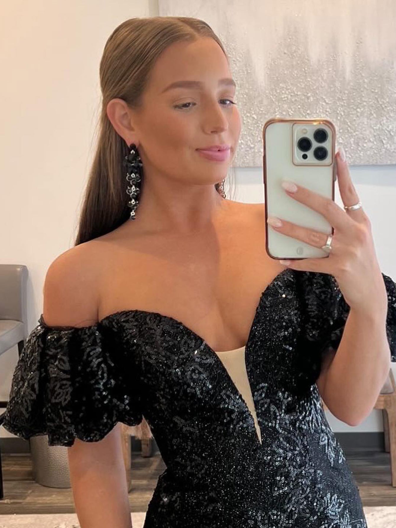 Black Strapless Sequins Long Mermaid Prom Dress - Prom Dress - DYAVOR®