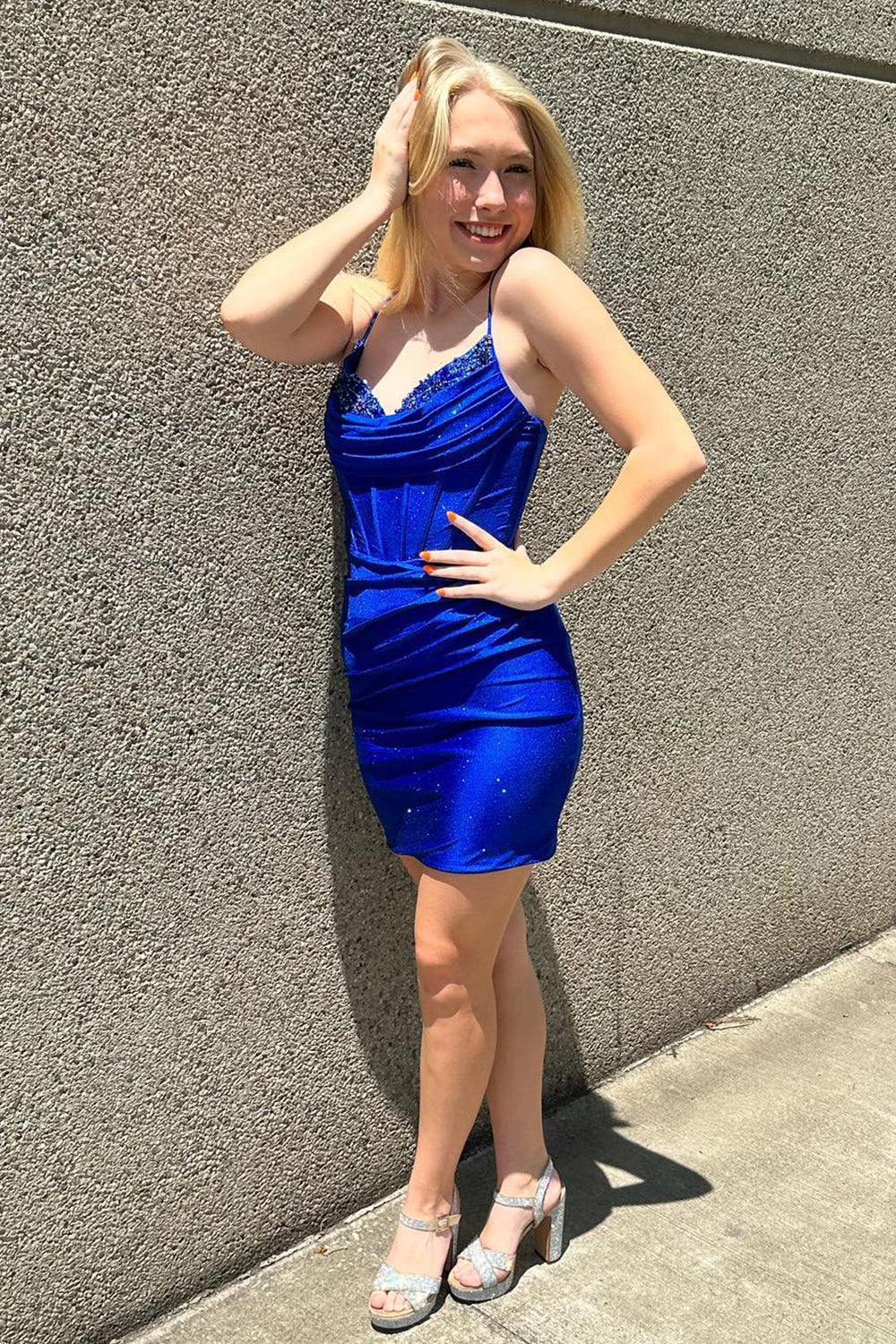 Cecily |Sheath Jersey Homecoming Dress with Beading - Homecoming Dress - DYAVOR®