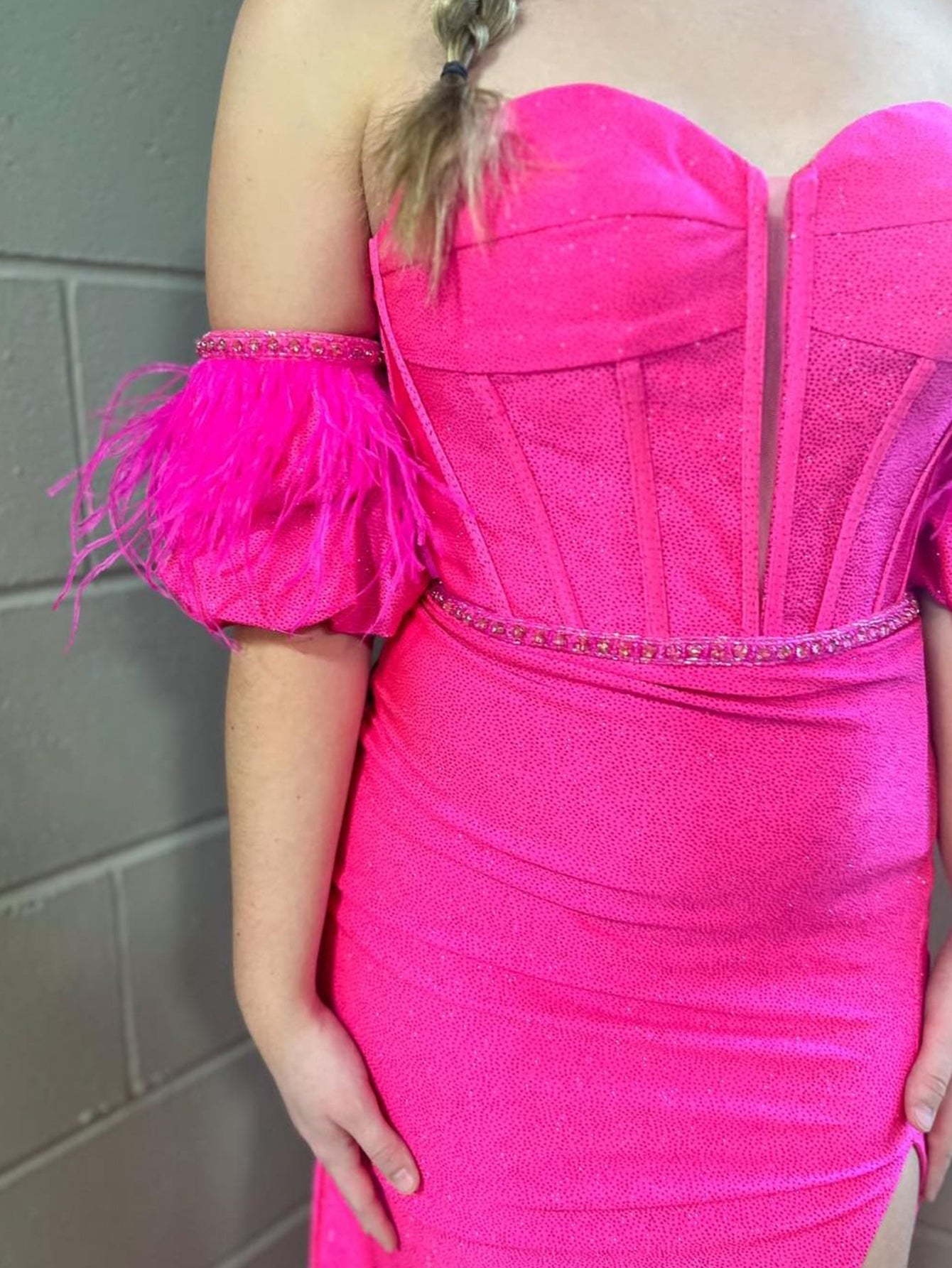 Iliana | Pink Mermaid Strapless Tight Long Prom Dress With Slit - Prom Dress - DYAVOR®