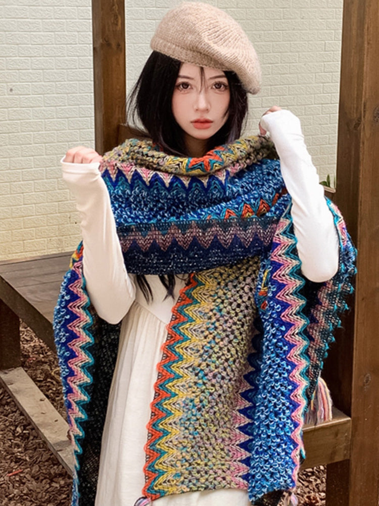Bohemian Style Women's Knit Cardigan - Autumn Fashion, Oversized Sweater, Travel and Layering Gift for Her Christmas Gift - - DYAVOR®