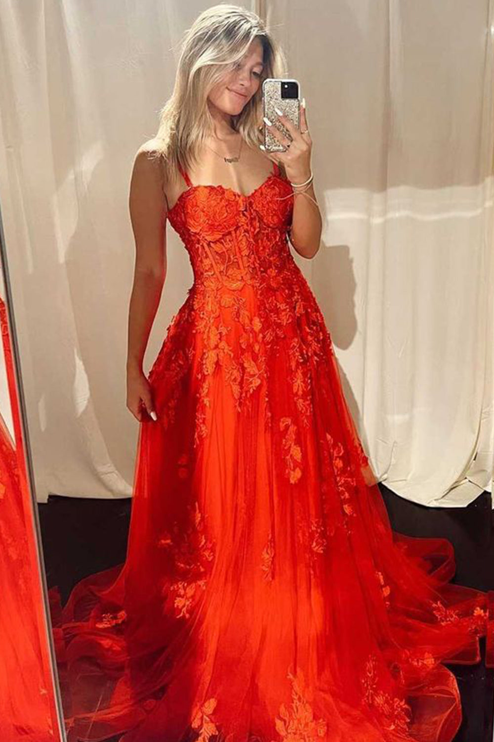 Mariana |A-line Sweetheart Lace Tulle Prom Dress with Slit - Prom Dress - DYAVOR®