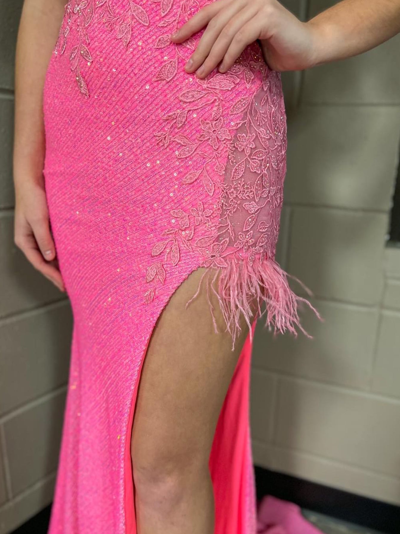 Arlette | Pink Mermaid V Neck Backless Tight Long Prom Dress With Slit - Prom Dress - DYAVOR®