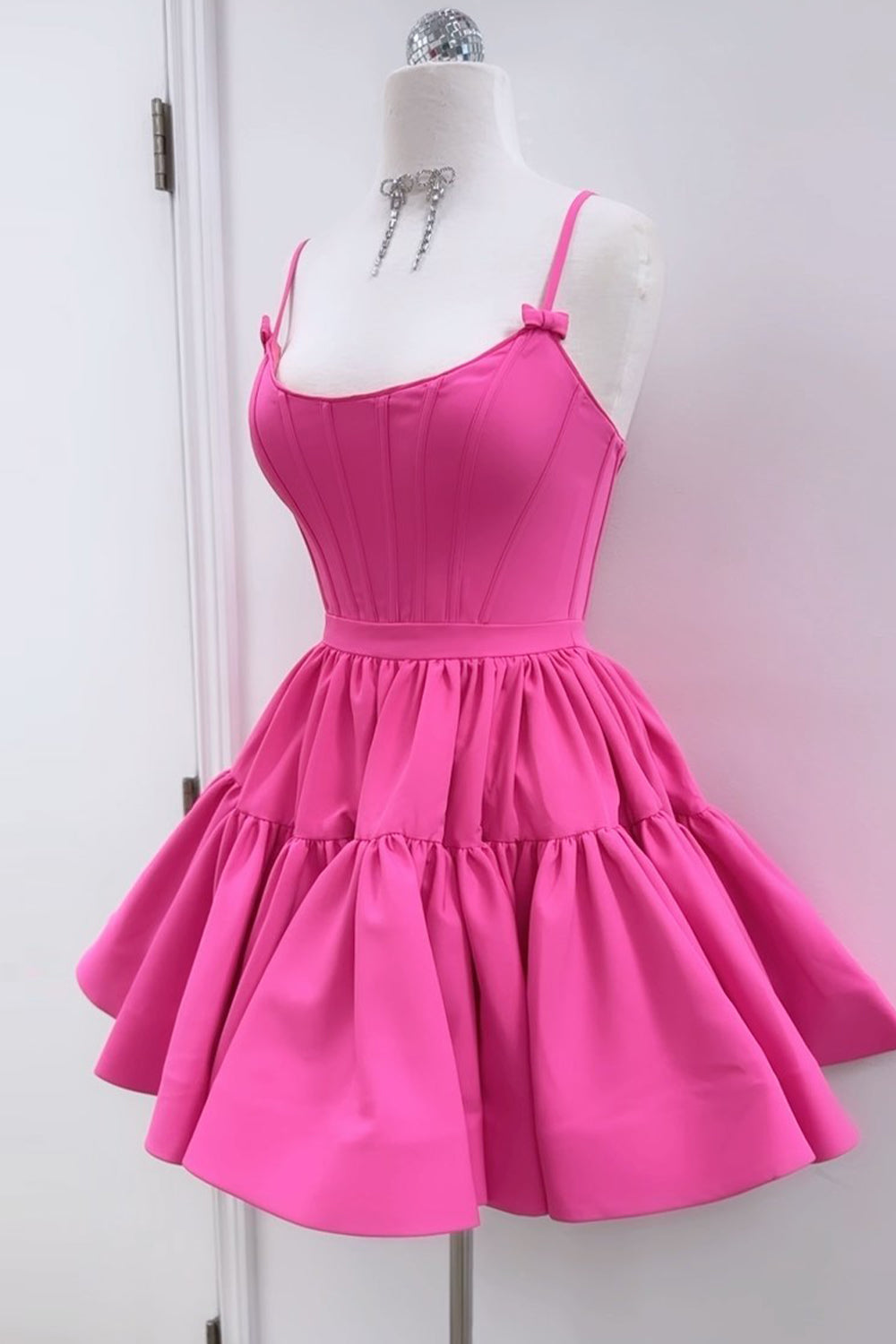 Mabel |A-line Ruffled Lace-Up Homecoming Dress - Homecoming Dress - DYAVOR®