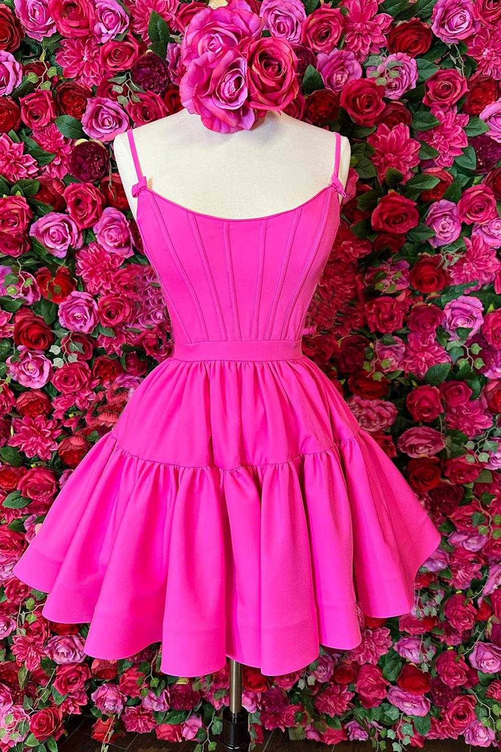 Mabel |A-line Ruffled Lace-Up Homecoming Dress - Homecoming Dress - DYAVOR®
