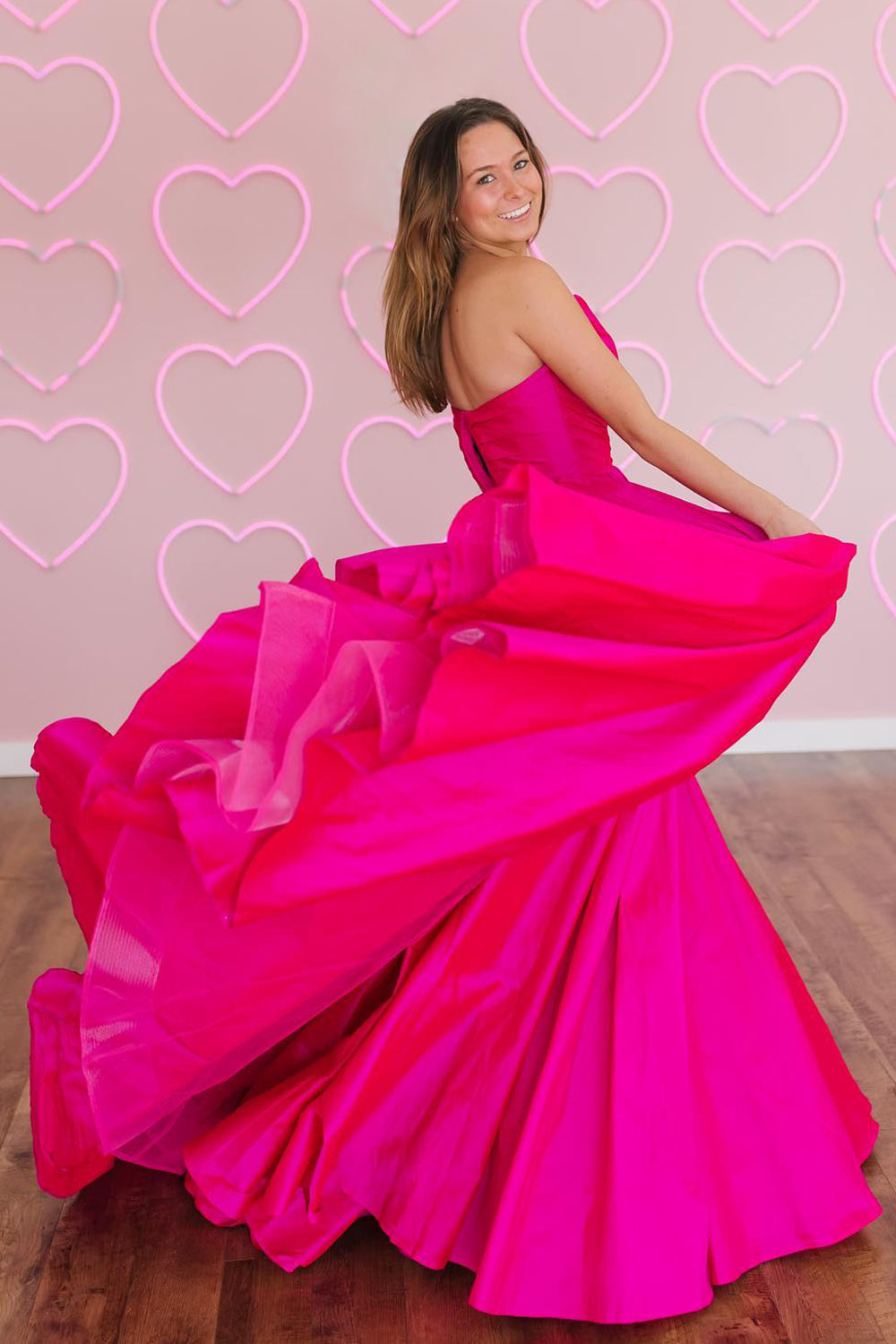 Sawyer |A-Line Strapless Satin Long Prom Dress - Prom Dress - DYAVOR®