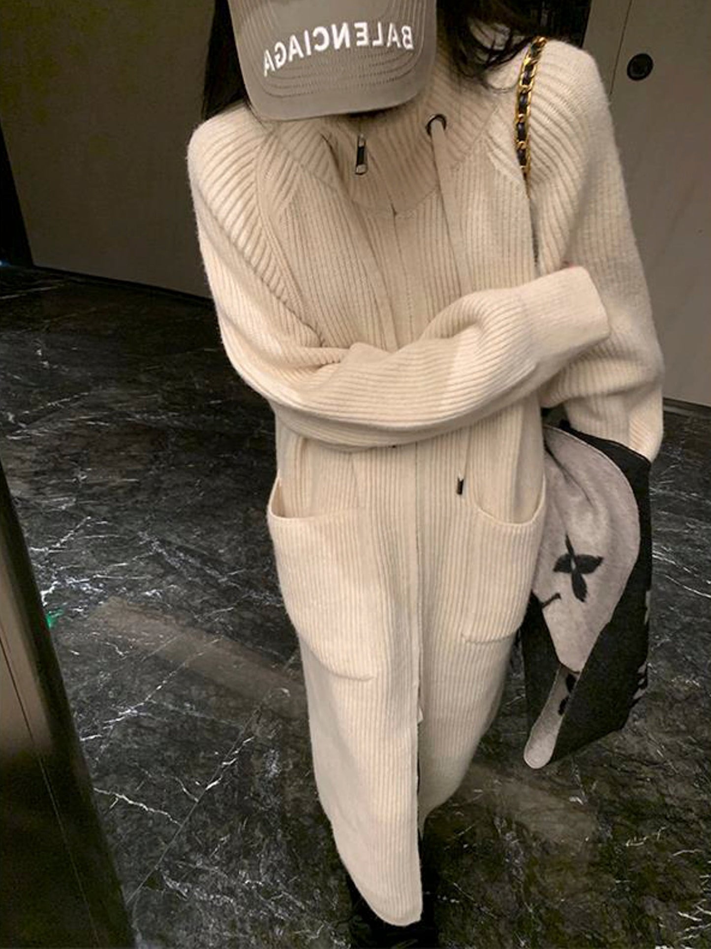 2023 Thickened Stand Collar Zip-Up Knit Cardigan: Long and Relaxed Women's Fashion Sweater Jacket for Cozy Fall-Winter Style - - DYAVOR®