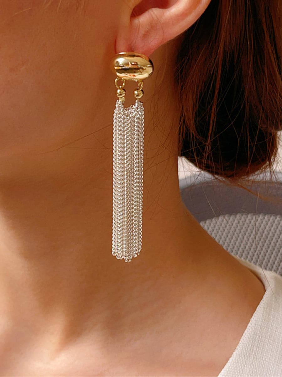 Chain Tassel Party Earrings MSE00143 - Earrings - DYAVOR®