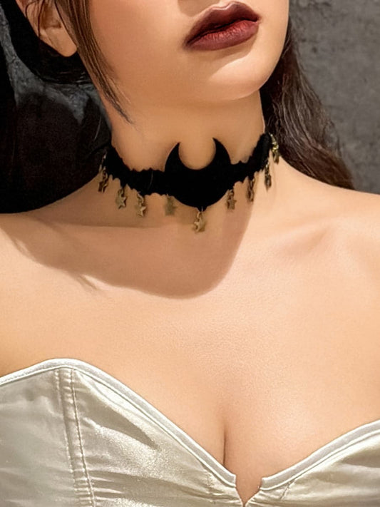 Star Tassel Lace Up Choker MSE00162 - Earrings - DYAVOR®