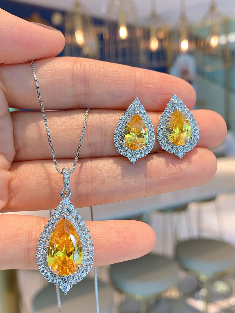 Costume Jewelry Necklace Earrings Set MSE033110 - Apparel & Accessories - DYAVOR®
