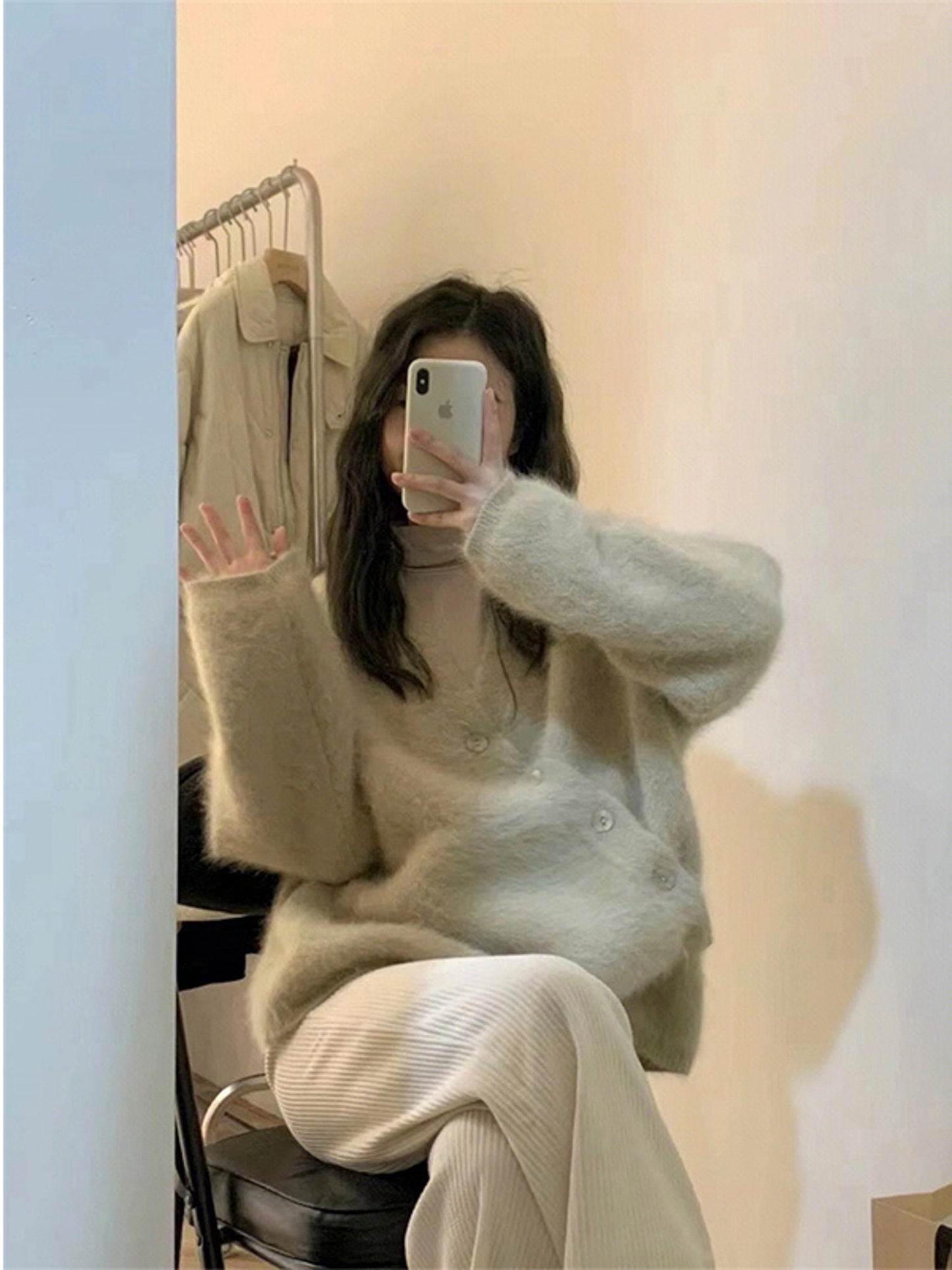 Mohair Cardigan for Women - Loose, Cozy, and Luxuriously Soft Winter Sweater Gift for Her Christmas Gift - - DYAVOR®
