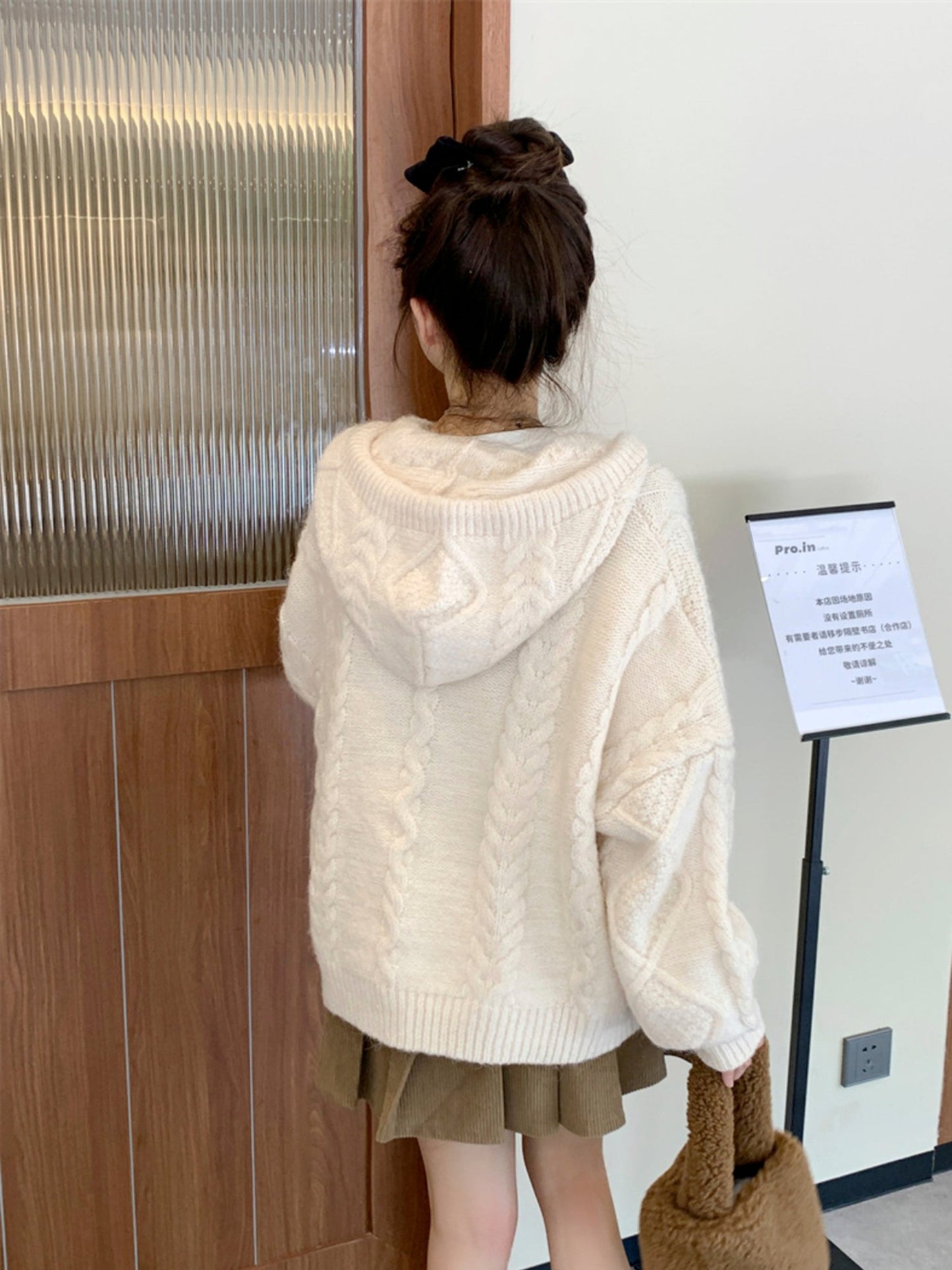 Powder Blue Horn Button Sweater: Embrace Cozy and Casual Style for 2023 Spring and Autumn - - DYAVOR®