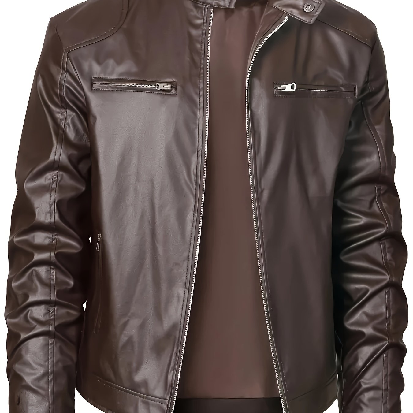 Ruben | Stylish PU leather jacket with color blocks and multi-zip design - 07/112024 1 - DYAVOR®