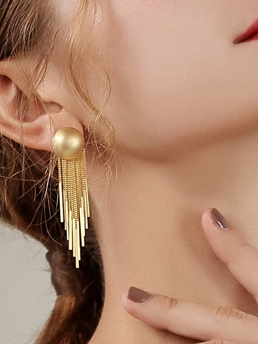 Simple Round Tassel Earrings MSE00141 - Earrings - DYAVOR®
