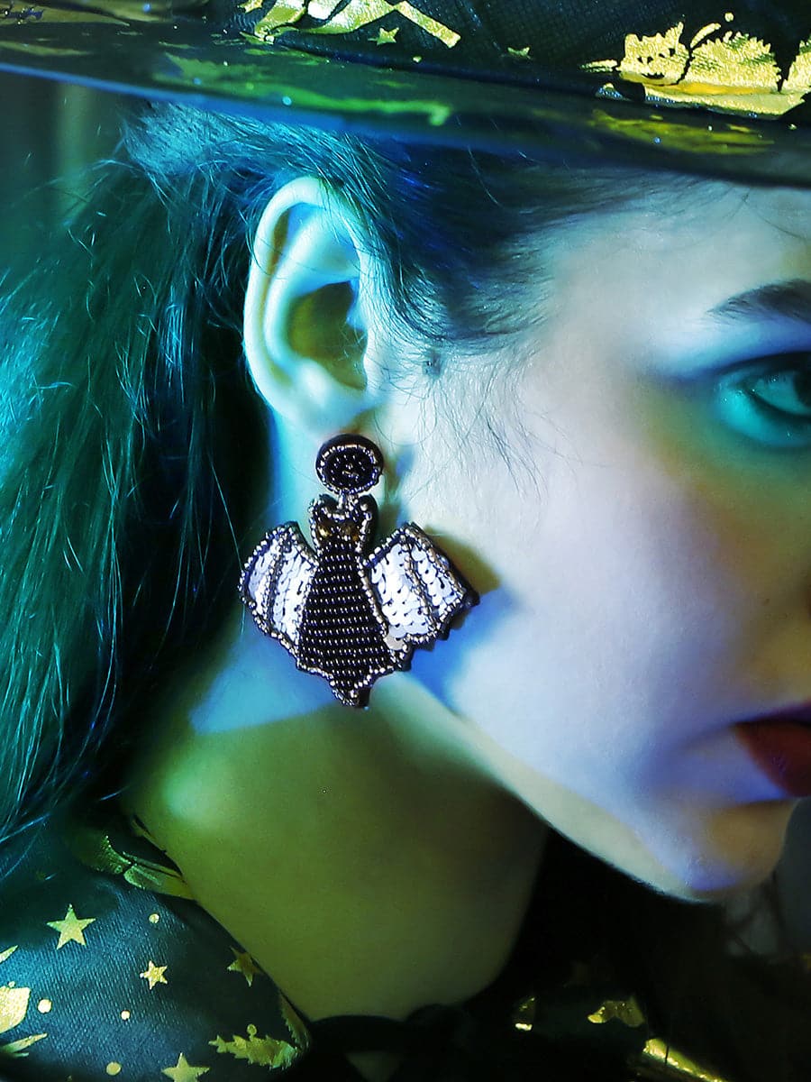Creative Bat Halloween Earrings MSE00157 - Earrings - DYAVOR®