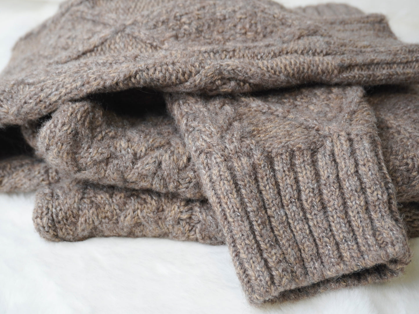 Hand-Knitted Cozy Loose Mohair Sweater for Women Leisurewear Oversized Distressed Knit Sweater Alpaca Pullover Gift for Her Christmas Gift - - DYAVOR®