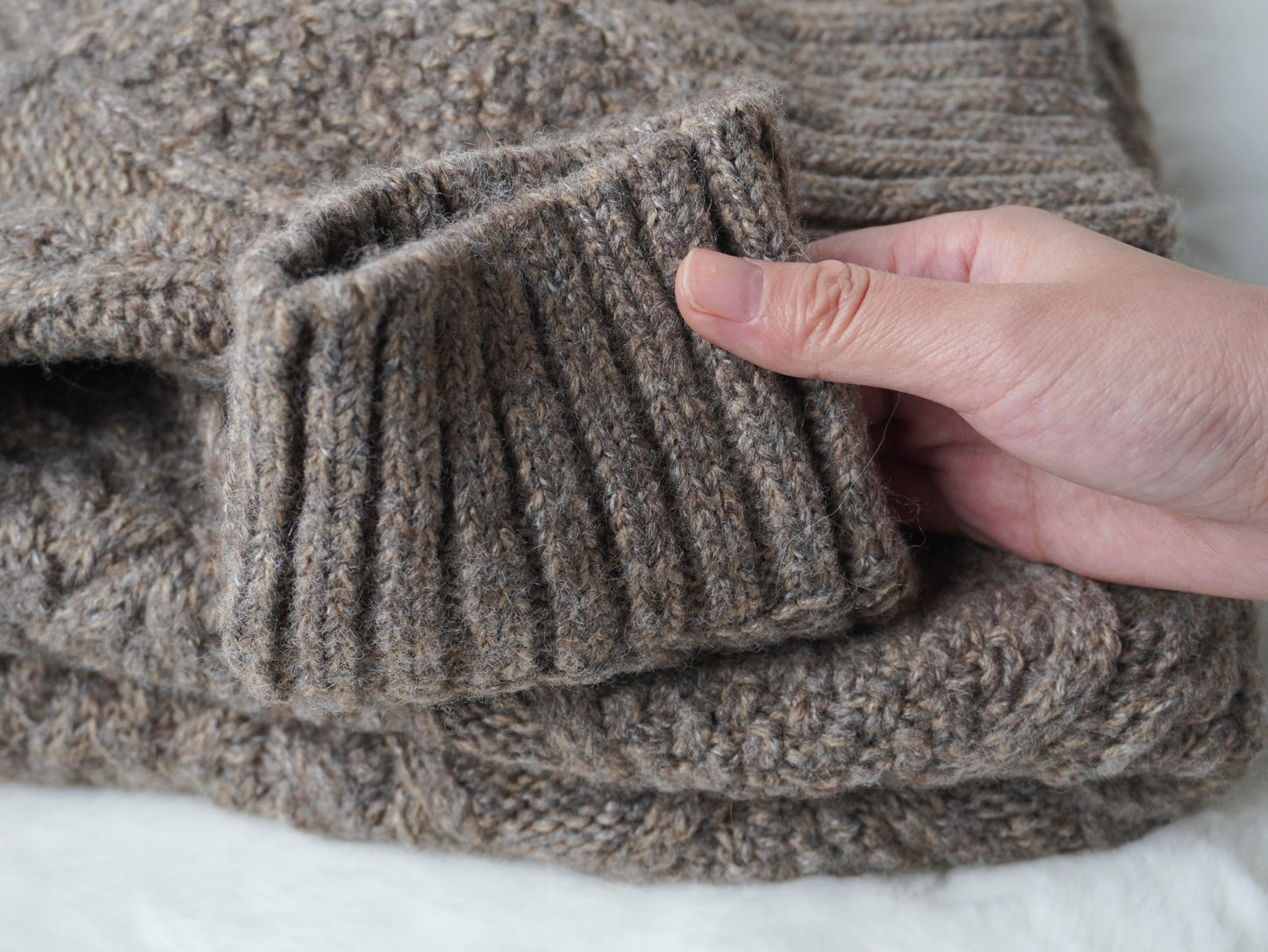 Hand-Knitted Cozy Loose Mohair Sweater for Women Leisurewear Oversized Distressed Knit Sweater Alpaca Pullover Gift for Her Christmas Gift - - DYAVOR®