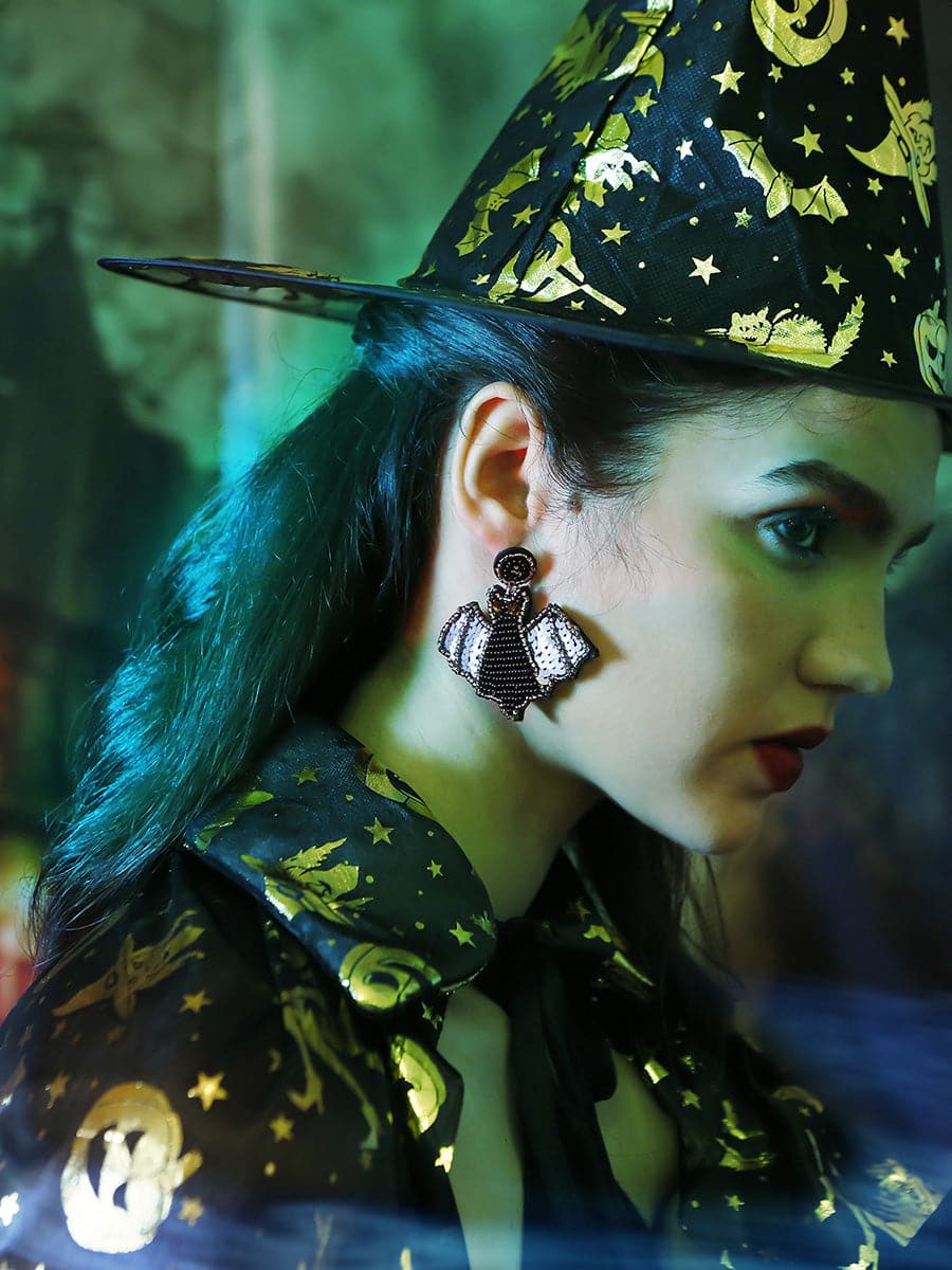 Creative Bat Halloween Earrings MSE00157 - Earrings - DYAVOR®
