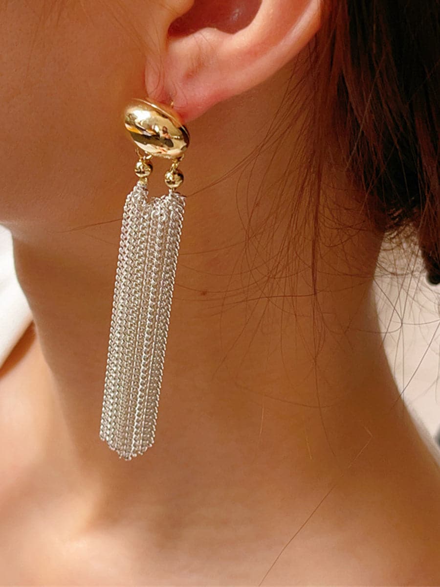 Chain Tassel Party Earrings MSE00143 - Earrings - DYAVOR®