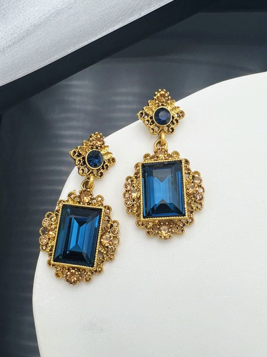 Vintage Rhombus Hollow Earrings MSE00148 - Earrings - DYAVOR®