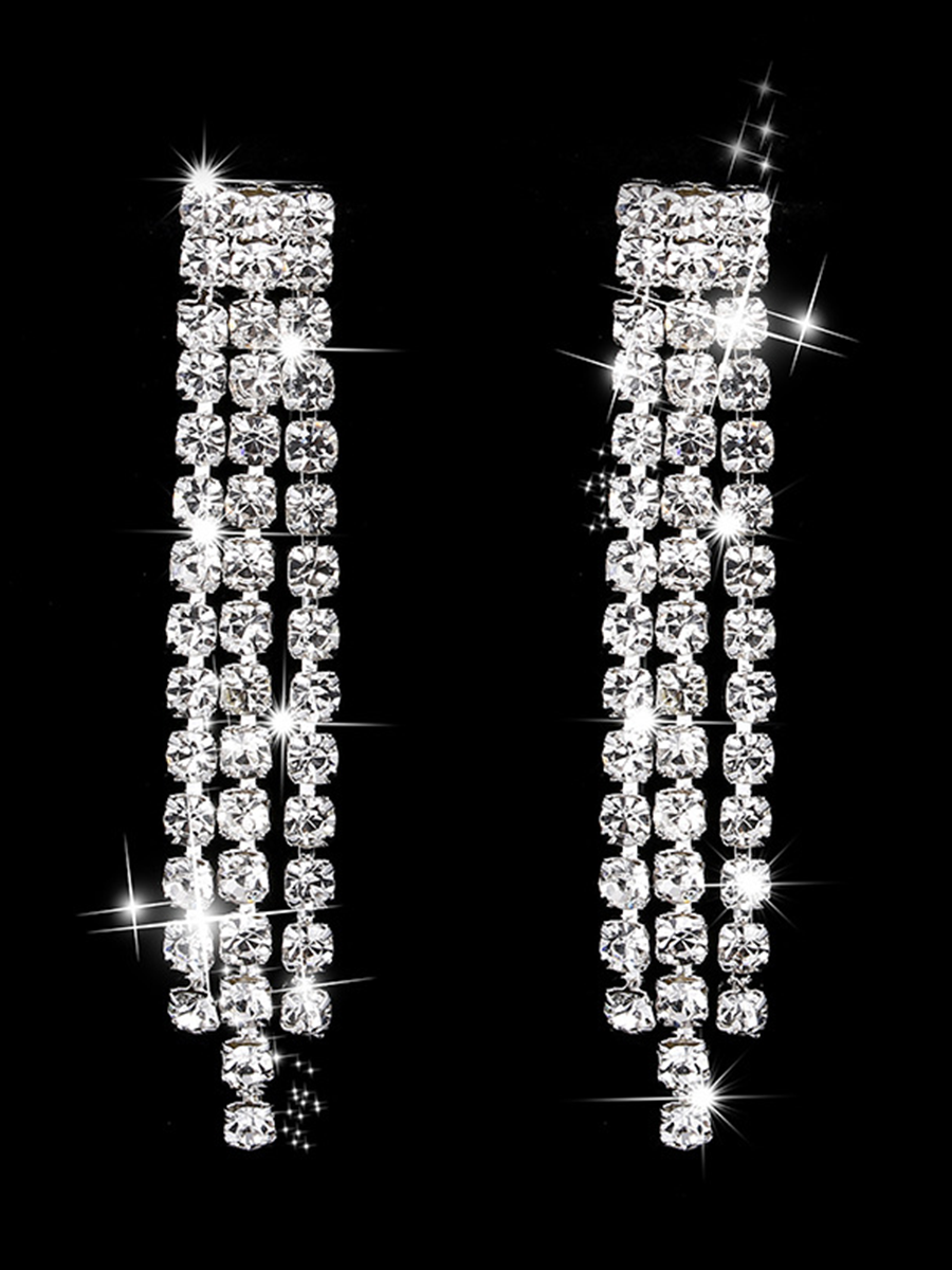 Missord Rhinestone Claw Chain Wrap Necklace Earring Set MRL1024 - Jewelry Set - DYAVOR®