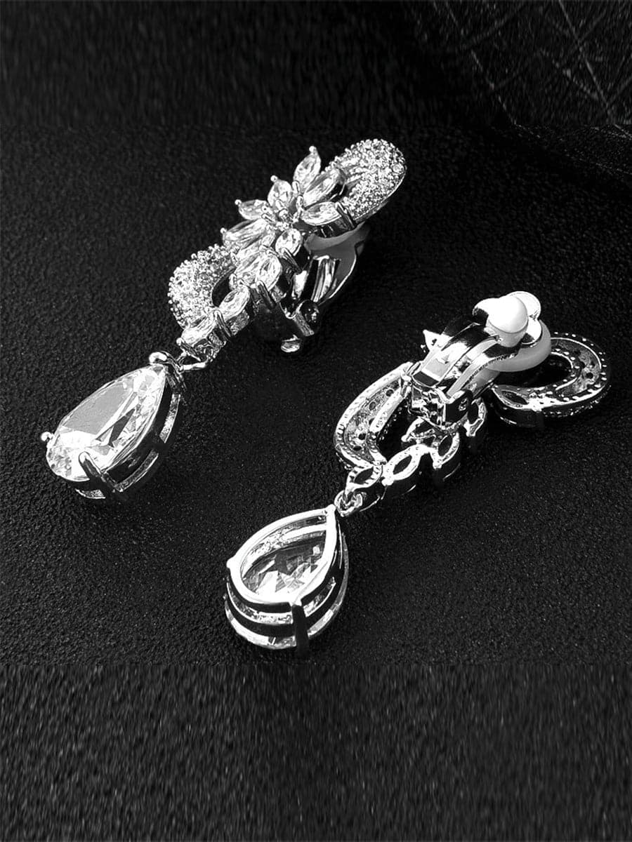 Missord Pear Cut Cubic Zirconia Drop Earrings MSE101059 - Earrings - DYAVOR®