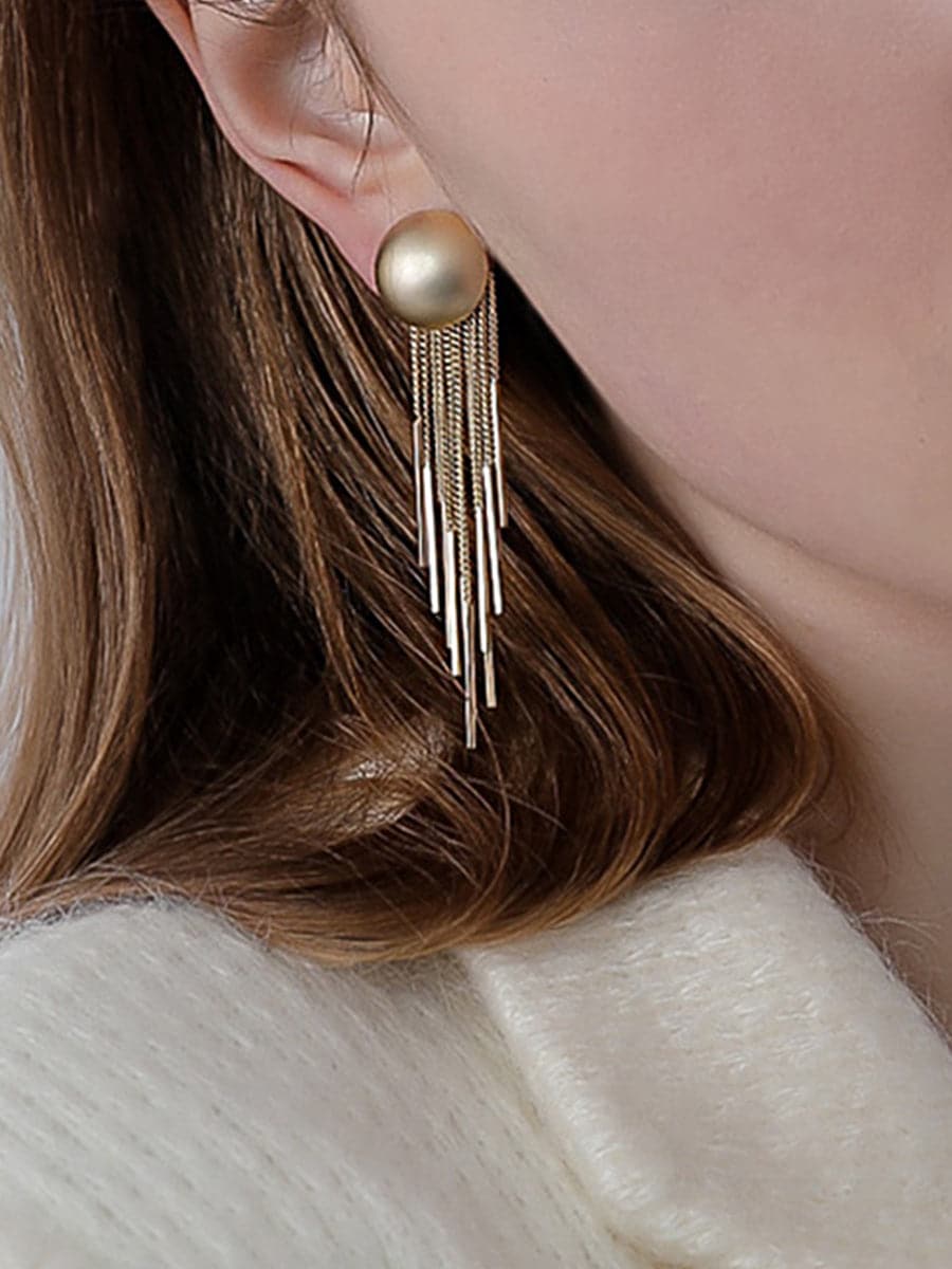 Simple Round Tassel Earrings MSE00141 - Earrings - DYAVOR®