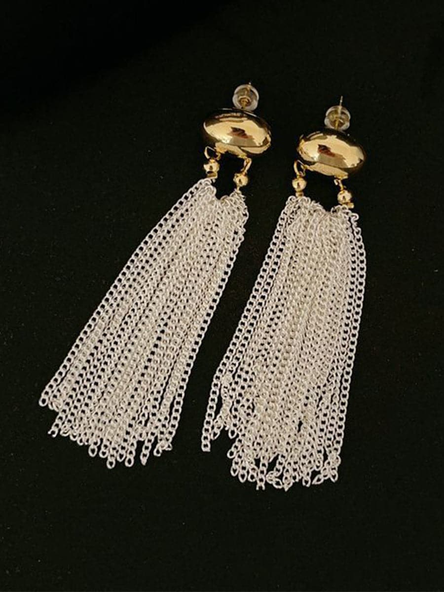 Chain Tassel Party Earrings MSE00143 - Earrings - DYAVOR®