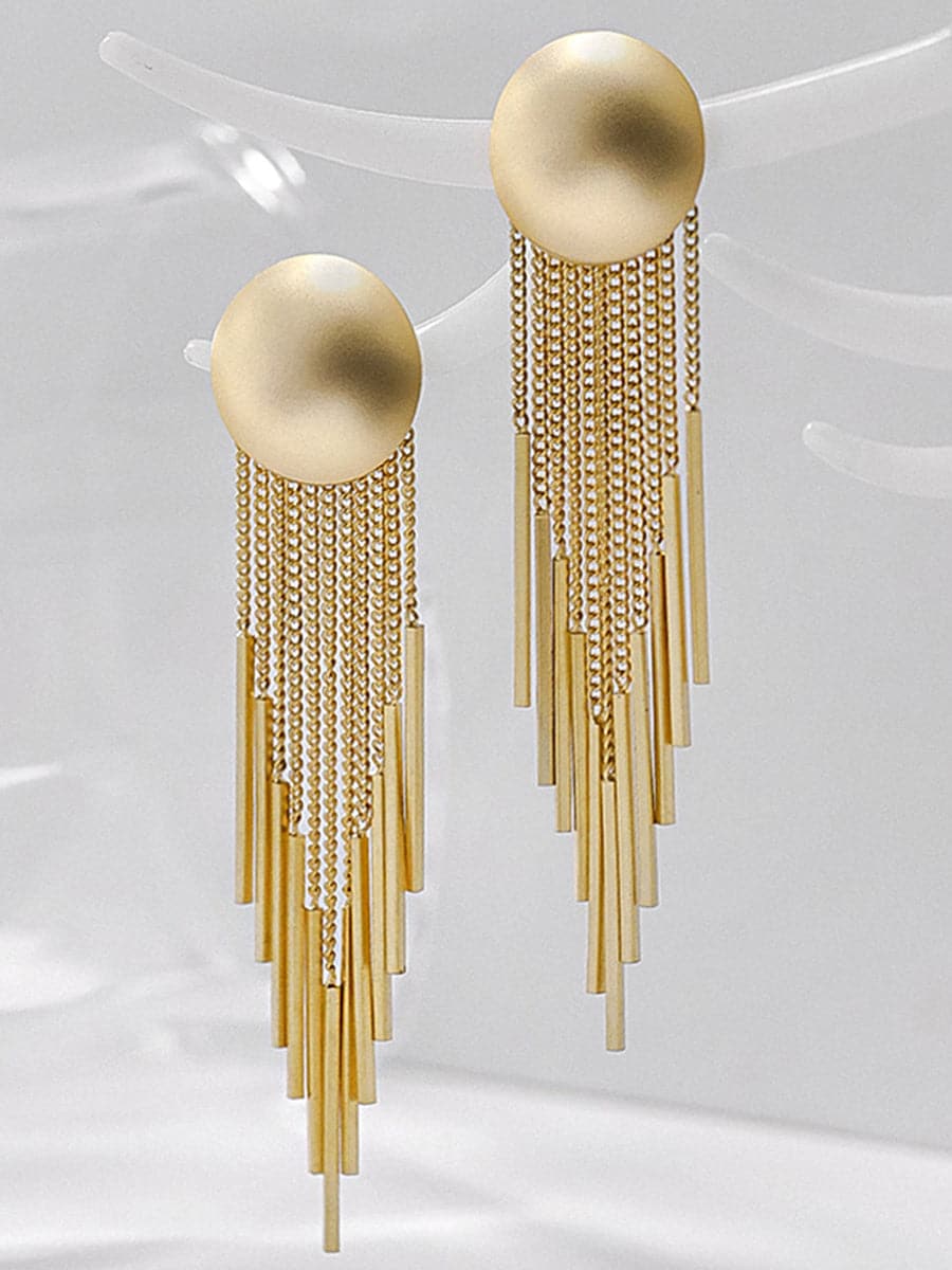 Simple Round Tassel Earrings MSE00141 - Earrings - DYAVOR®