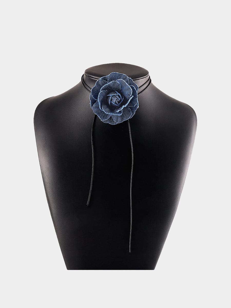 Retro Denim Choker Necklace MSE00168 - Earrings - DYAVOR®
