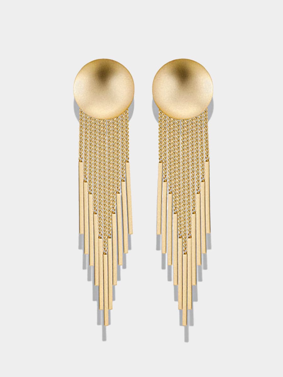 Simple Round Tassel Earrings MSE00141 - Earrings - DYAVOR®