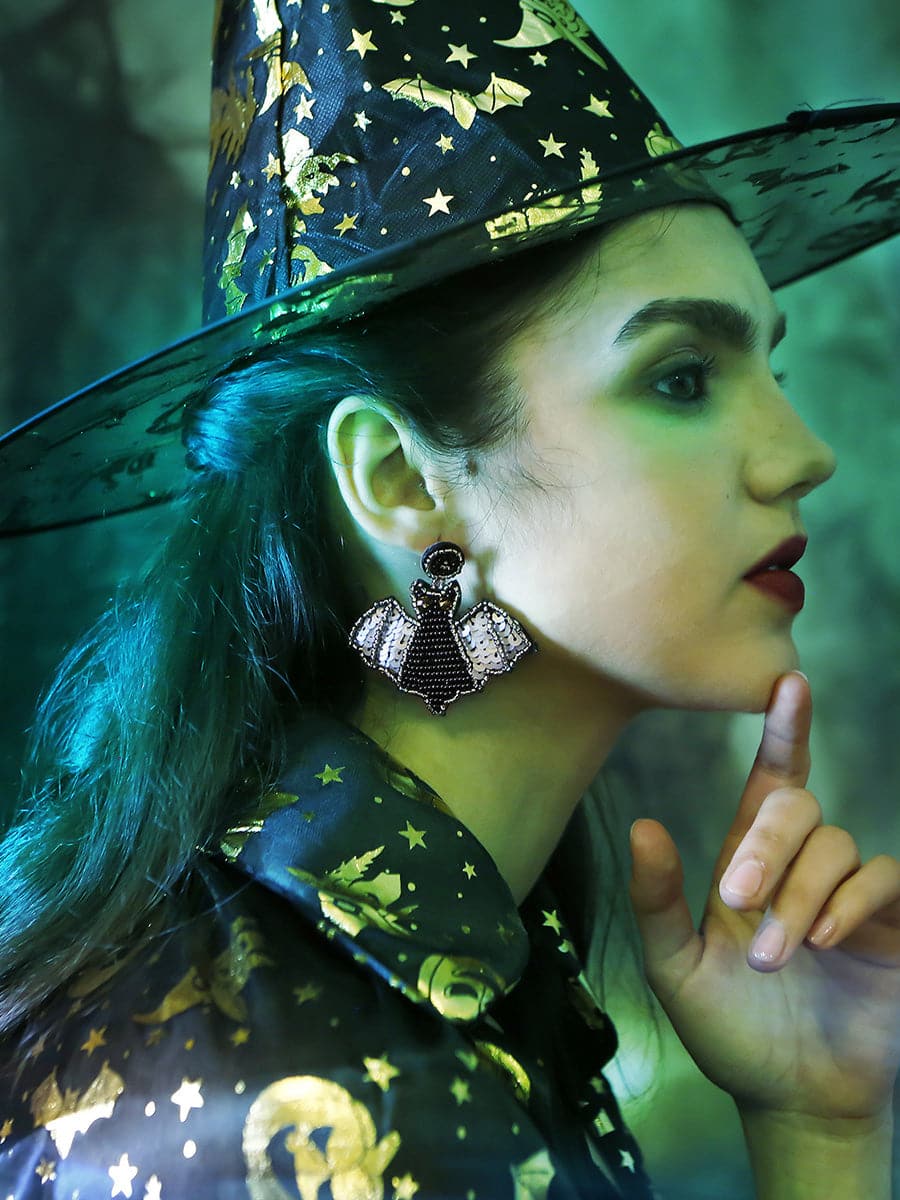 Creative Bat Halloween Earrings MSE00157 - Earrings - DYAVOR®