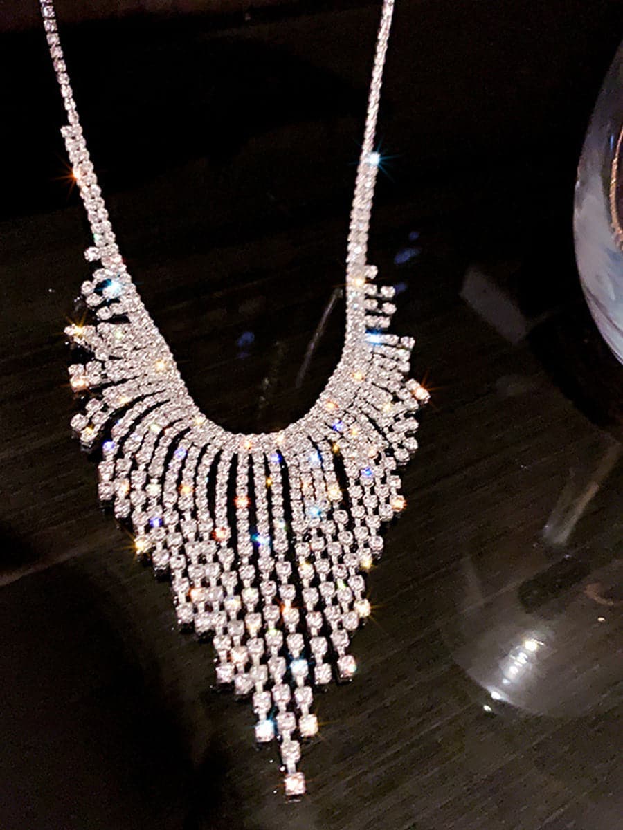 Inlay Stone Tassel Necklace MSE101007 - Necklaces - DYAVOR®
