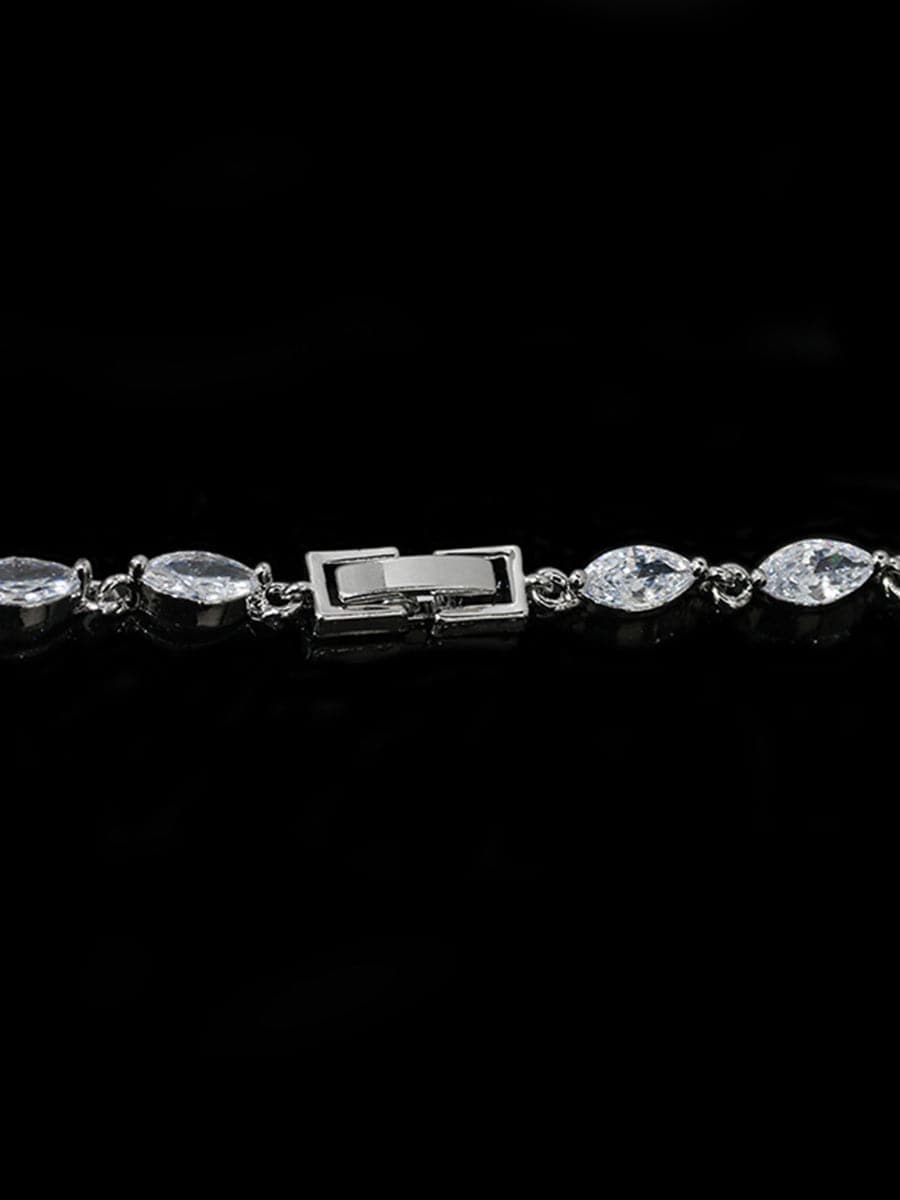 Missord Oval Cut Heart Zircon Earring Necklace Set MRL1017 - Jewelry Set - DYAVOR®
