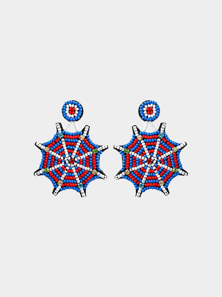 Handmade Spider Web Exaggerated Earrings MSE00155 - Earrings - DYAVOR®