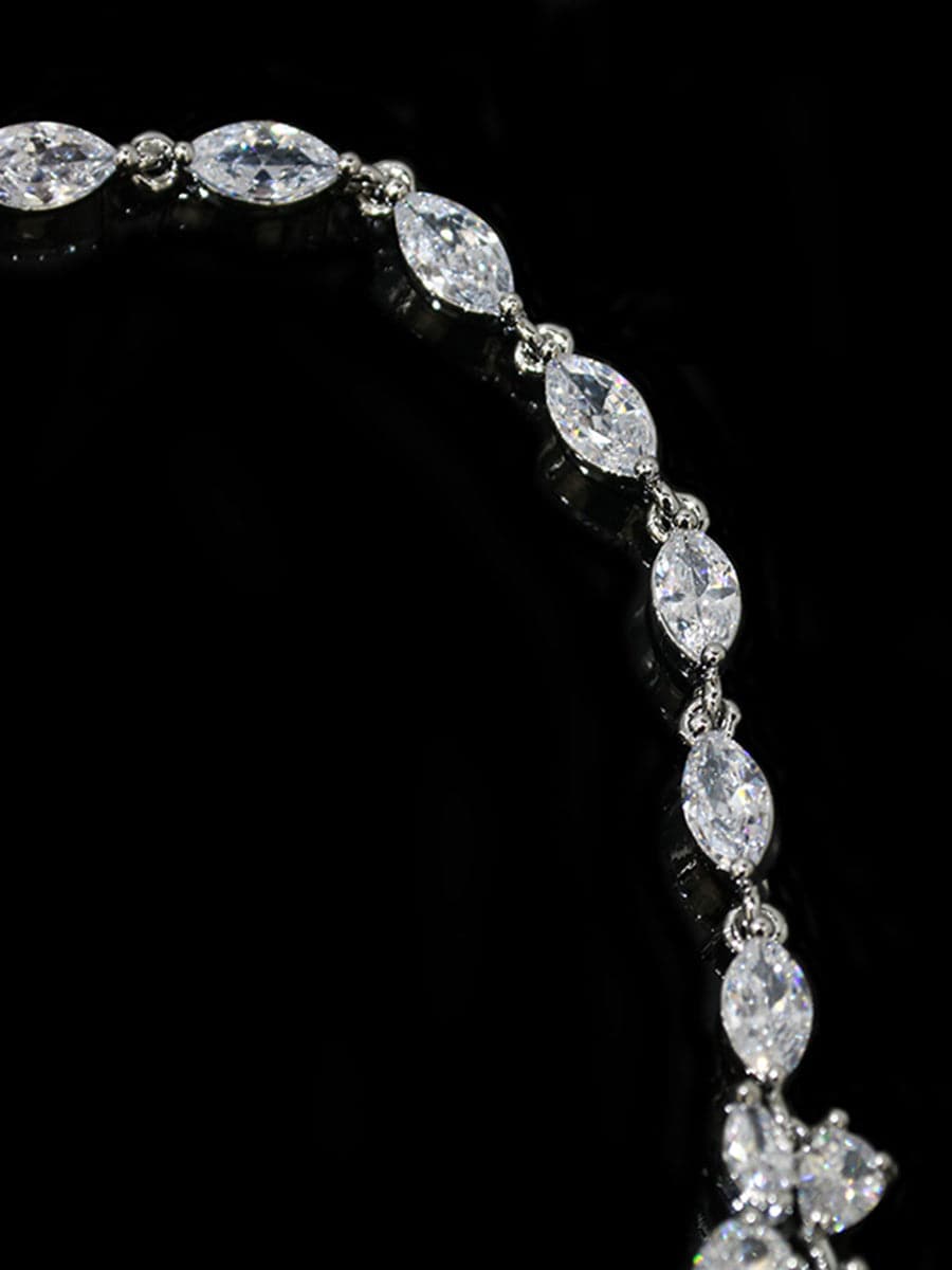 Missord Oval Cut Heart Zircon Earring Necklace Set MRL1017 - Jewelry Set - DYAVOR®