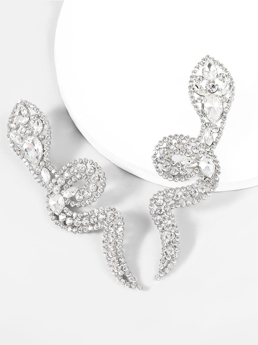 Vintage Rhinestone Snake Earrings MSE00138 - Earrings - DYAVOR®