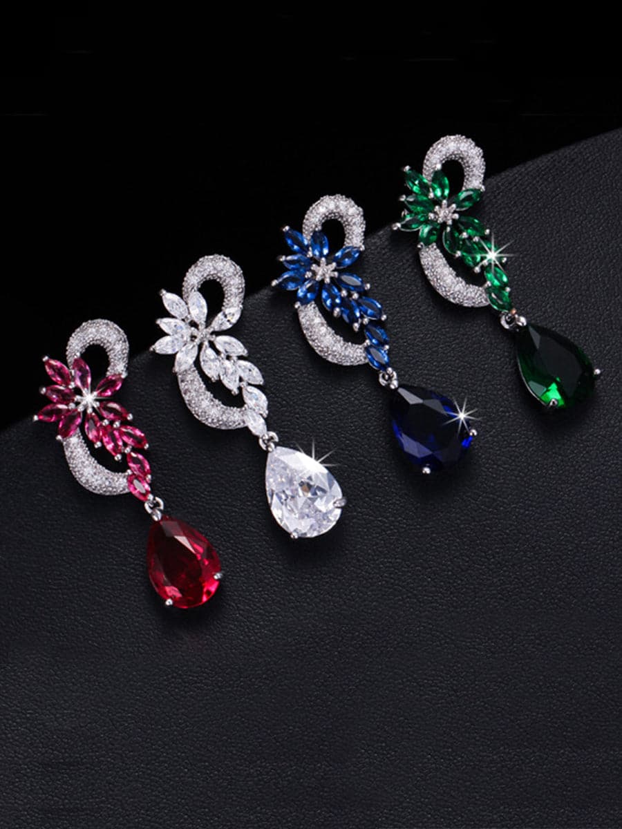 Missord Pear Cut Cubic Zirconia Drop Earrings MSE101059 - Earrings - DYAVOR®