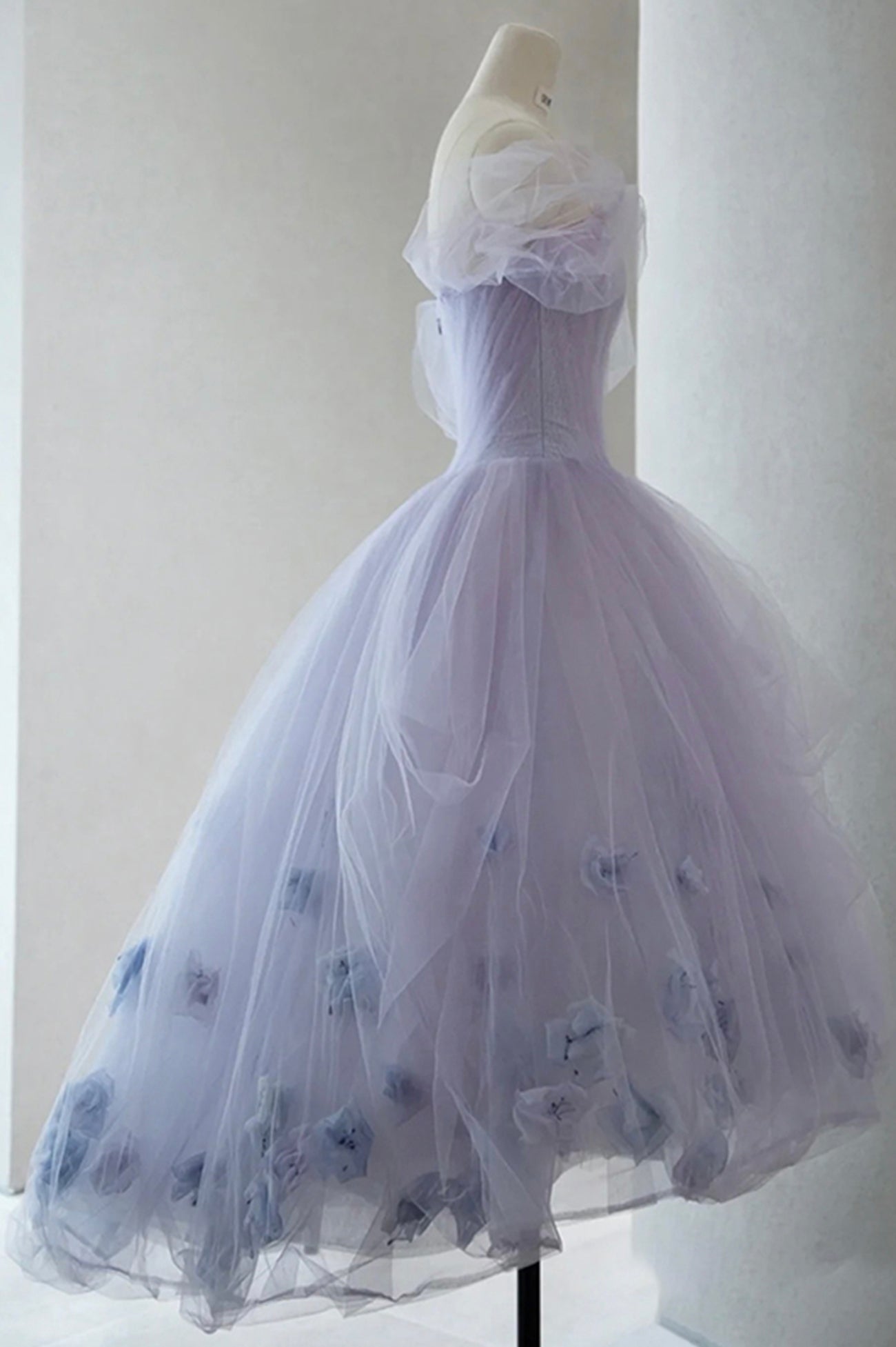 Kenna | Purple Tulle Short A-Line Prom Dress Cute Off the Shoulder Party Dress - Prom Dress - DYAVOR®
