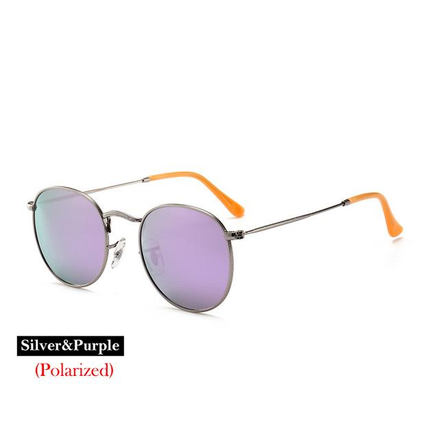 100% Polarized Unisex Round Alloy Frame Photochromic Designer Sunglasses - Unisex Sunglasses - DYAVOR®