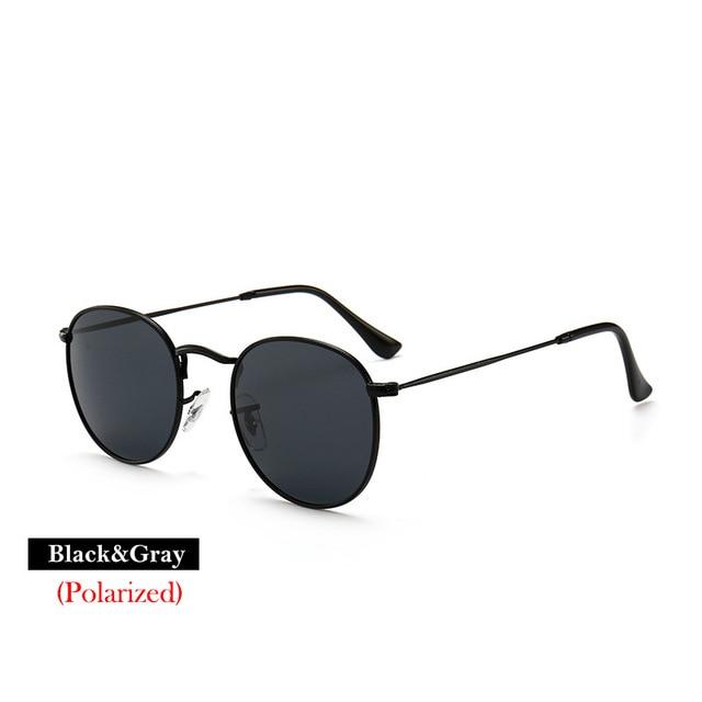 100% Polarized Unisex Round Alloy Frame Photochromic Designer Sunglasses - Unisex Sunglasses - DYAVOR®