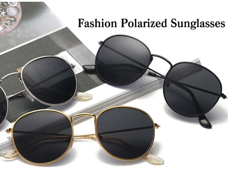 100% Polarized Unisex Round Alloy Frame Photochromic Designer Sunglasses - Unisex Sunglasses - DYAVOR®