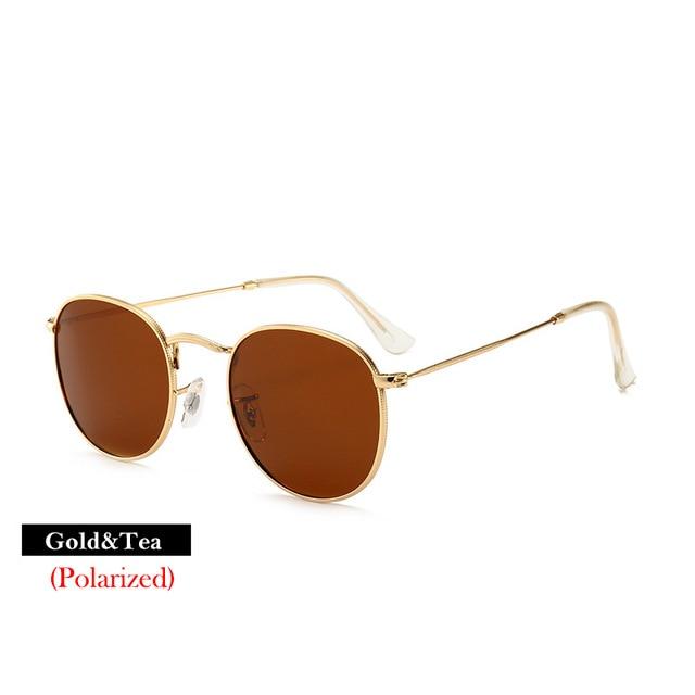 100% Polarized Unisex Round Alloy Frame Photochromic Designer Sunglasses - Unisex Sunglasses - DYAVOR®