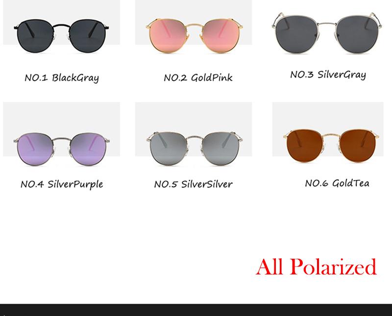 100% Polarized Unisex Round Alloy Frame Photochromic Designer Sunglasses - Unisex Sunglasses - DYAVOR®