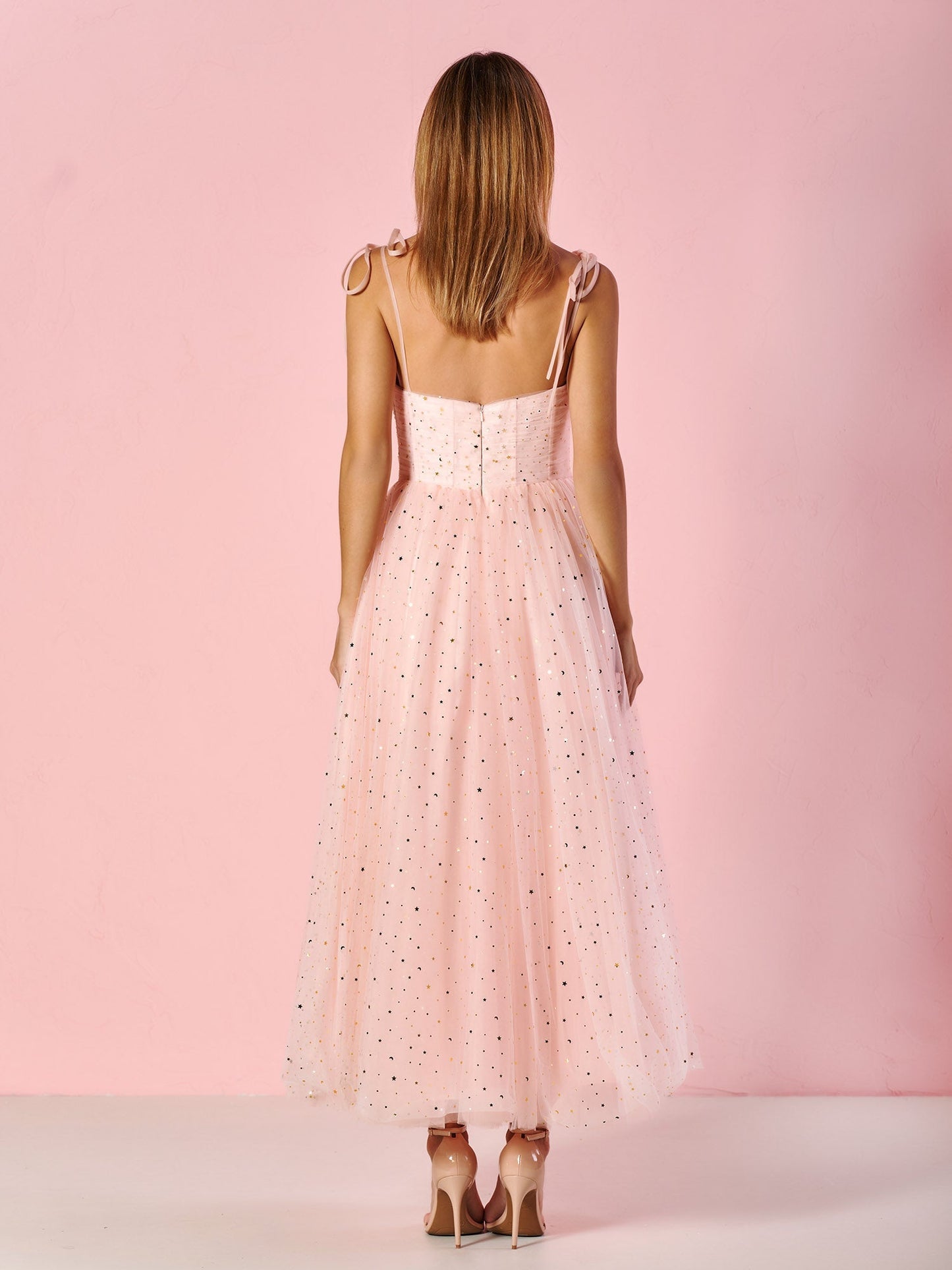 Sweetheart Neckline Starlit Cloar Maxi Length Tulle Prom Dress - Prom Dresses - DYAVOR®