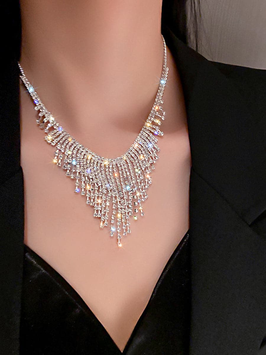 Inlay Stone Tassel Necklace MSE101007 - Necklaces - DYAVOR®