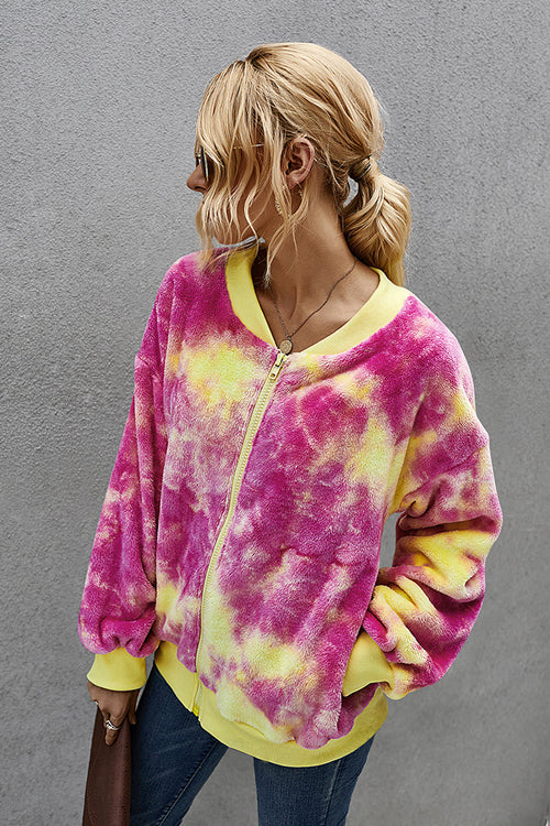 Ready For Fall Tie-Dye Fluffy Jacket - 4 Colors - Top - DYAVOR®