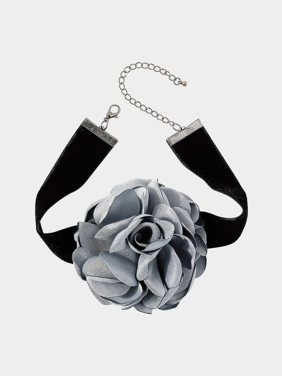 Serving Chic Style Rosette Flower Choker Necklace MSE00167 - Earrings - DYAVOR®
