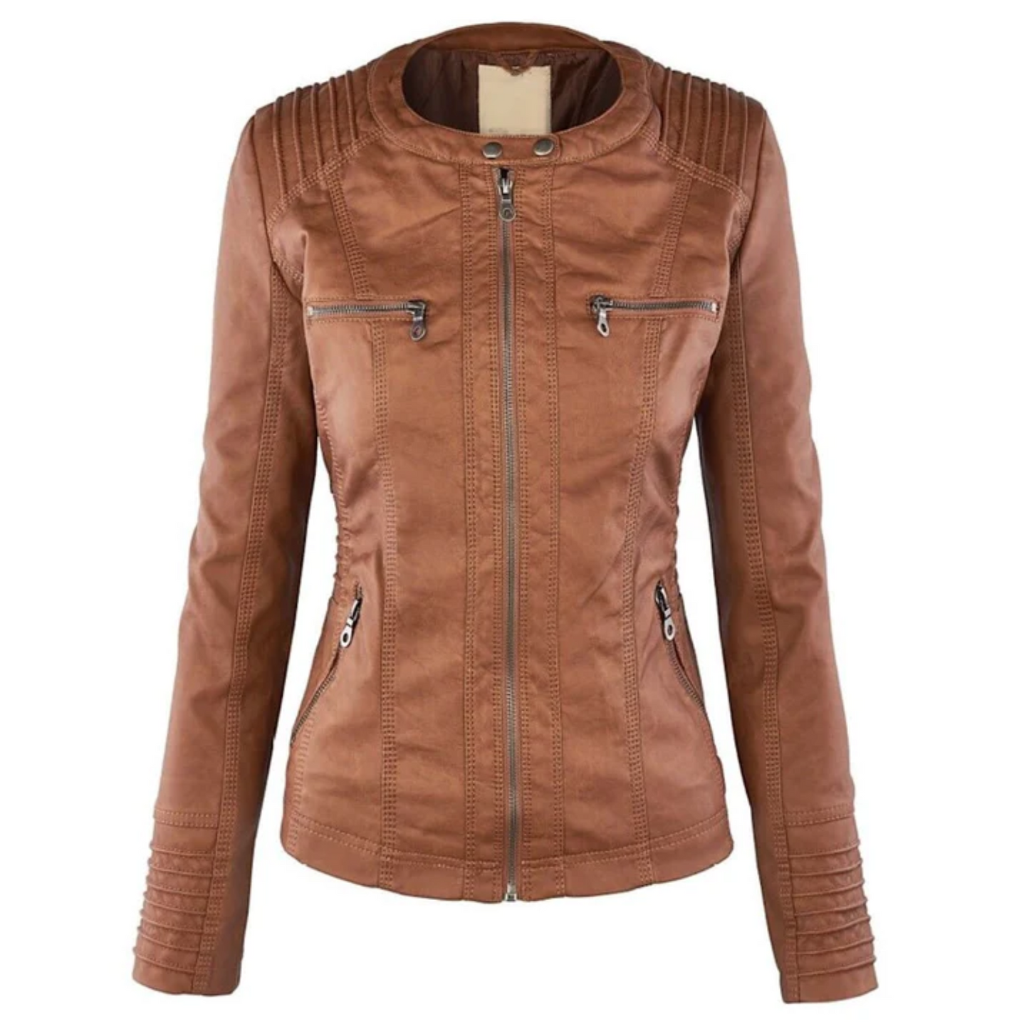 Lotte | Elegant leather jacket - Winter - DYAVOR®